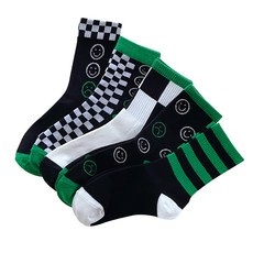 JUNIDAY 笑臉圖案配色襪子 5雙組