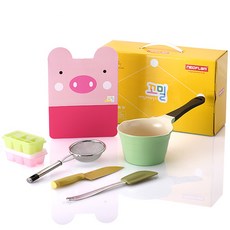 꼬밀 네오플램 이유식기 조리용품 7종 선물세트, 혼합색상, 1개