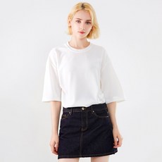 고스트리퍼블릭 여성용 링클프리 베이직 루즈 오버핏 반팔티셔츠 WT28854