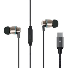 Nutz 2way 스피커 DAC C타입 유선이어폰, NE-50, 블랙