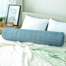 Magic Bed 可擁抱圓筒長抱枕 大型, 水洗藍色