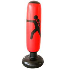 MEO不倒翁充氣拳擊沙袋, 紅色, 周長65 x 160cm - 居家健身首選