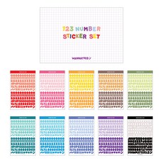 Wannadis Ttobaktobak 數字貼紙套裝, 10種, 1組