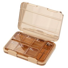 dappersales 便攜式一周包藥盒棕色, 1個