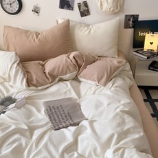 언헤브 모던 이불커버, I 밀크티