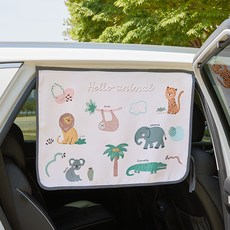 BEBEDECO 單面磁吸遮陽板 50 x 70 cm, 動物朋友們, 1個