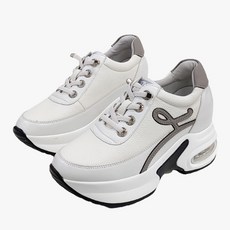 미스제인 위시 소가죽 에어 매직끈 스니커즈 7cm