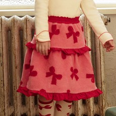 MyLittleStar 女童蝴蝶結搖粒絨裙