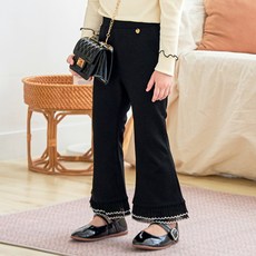 WALTONKIDS 女童法式靴型褲