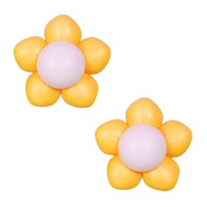 둥둥펫 고양이 롤링 플라워 캣닢볼, 오렌지, 2개
