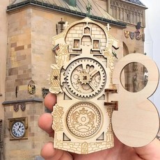 Anuro 布拉格天文鐘 木色 冰箱磁鐵 旅行紀念品