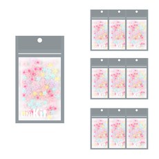 Uniart Tiny Beads粉彩星星霧面 小 13號, 10個, 混合顏色