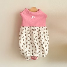 그루밍댕이 狗狗泰迪氣球無袖連身衣, 1個, 粉紅色