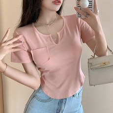 어썸풀 여성용 헴프 슬림 티셔츠 A24SMT031840