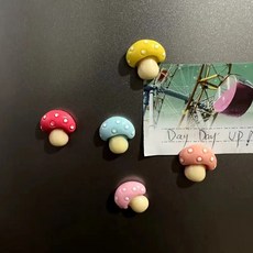 러블리팜 냉장고자석 5종 세트, 알록달록 버섯