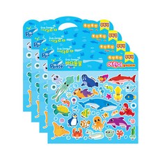 Petit 海洋動物 教育用貼紙 DA6002, 混合顏色, 4個