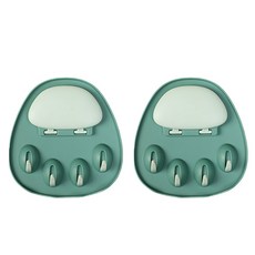 Mond Spot 黏貼式便利廚房用品收納掛架 YT_RB1285_AY, 2個, 綠色