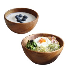 acacia home 圓形沙拉碗 12.5cm + 15cm 套組, 混合顏色, 1套