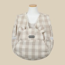 RITOGATO 寵物Bodeully Cooloud前背袋, 1個, 亞麻格紋