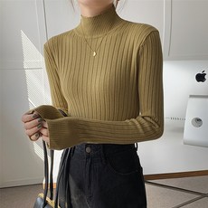 어썸풀 여성용 루크 반목폴라 니트