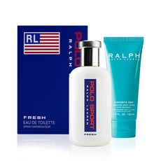 RALPH LAUREN Polo Sport Fresh清新運動男性淡香水EDT 125ml+Ralph Lauren 沐浴露 100ml, 1組