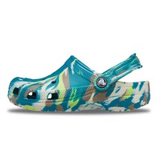 crocs 卡駱馳 Crocs 兒童經典大理石木底鞋 207464-3UF