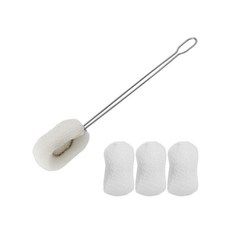 Velian 水瓶刷 + 海綿 3p 套組, 白色的, 1套