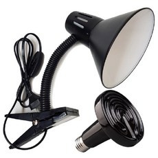 爬蟲類鸚鵡刺蝟陶瓷加熱燈 100W+防燙防火燈罩, 混色, 1組