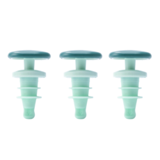 Katapaha 矽膠三角錐螺絲瓶塞, 淺綠色, 3個