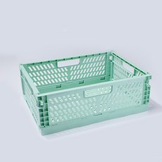 다용도 수납 정리함 폴딩 박스, 민트, 1개