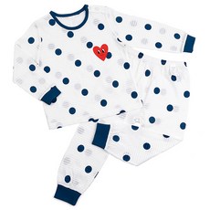 Maykids 童款圓點愛心印花九分袖家居服套裝