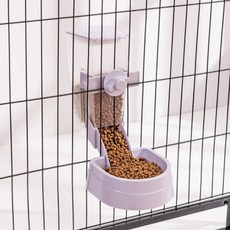 寵物飲水器飯碗飼料掛式, 紫色的, 1個