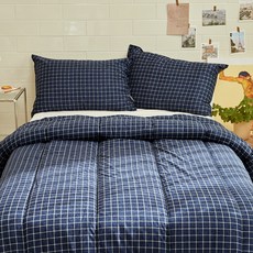 심플럭스 크로스 더블체크 면차렵이불 세트