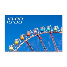 홈마인 캔버스 프린팅 액자 LED 시계 놀이공원 앤 열기구 800 x 500 mm, HM-PARK-05