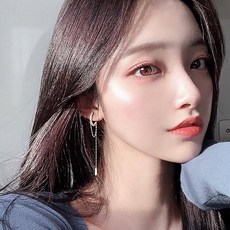 PEONIST 女性用單扣式圓形垂墜耳環