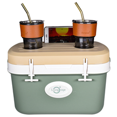 Living voje 桌上型碉堡冰桶, 綠色+米色, 25L