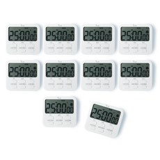 Cooking Plus 帶靜音功能的數字定時器, 白色的, 10個