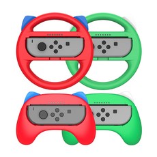 DAEHAN 任天堂Switch OLED Joy-Con 賽車方向盤組 4入, ND-115(馬利歐), 1組