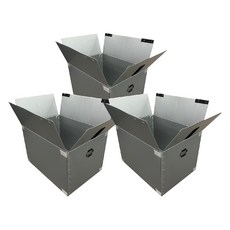 Kwangdong 防割手魔鬼氈搬家箱, 銀色, 3個