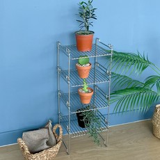 블록 화분정리 선반 S, 스텐, 4단