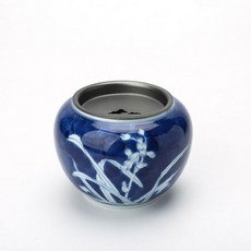 慶德鎭青花蘭花退水期, 白+銀+藍, 1個