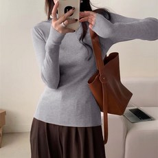 앤드스타일 여성용 윈데일리 심플 폴라 니트 261711