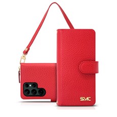 에스엠씨 네스트 가죽 지퍼 지갑 다이어리 휴대폰 케이스 + 스트랩