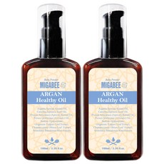 MIGABEE 摩洛哥堅果護髮油 嬰兒爽身粉香, 100ml, 2個