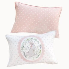 MYHOUSE 兒童卡通絎縫枕頭套, 安妮兔 白色兔子