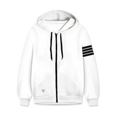 YT CLOSET 大尺碼 肩部四線條紋 特厚雙面棉連帽拉鍊外套