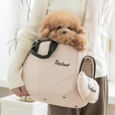 Petsland 寵物舒適斜背包含內墊套組, 1組, 米色