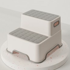 멜로우두두 유아용 논슬립 2단 디딤대, 그레이, 1개