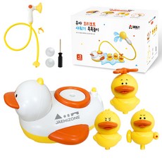 趣味專區 幼兒鴨子船花灑沐浴玩具組, 1套, 混合顏色