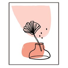 추상 일러스트 060 그림 인테리어액자 IDP-060, 블랙